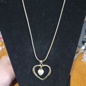 Gold Heart Pendant Necklace